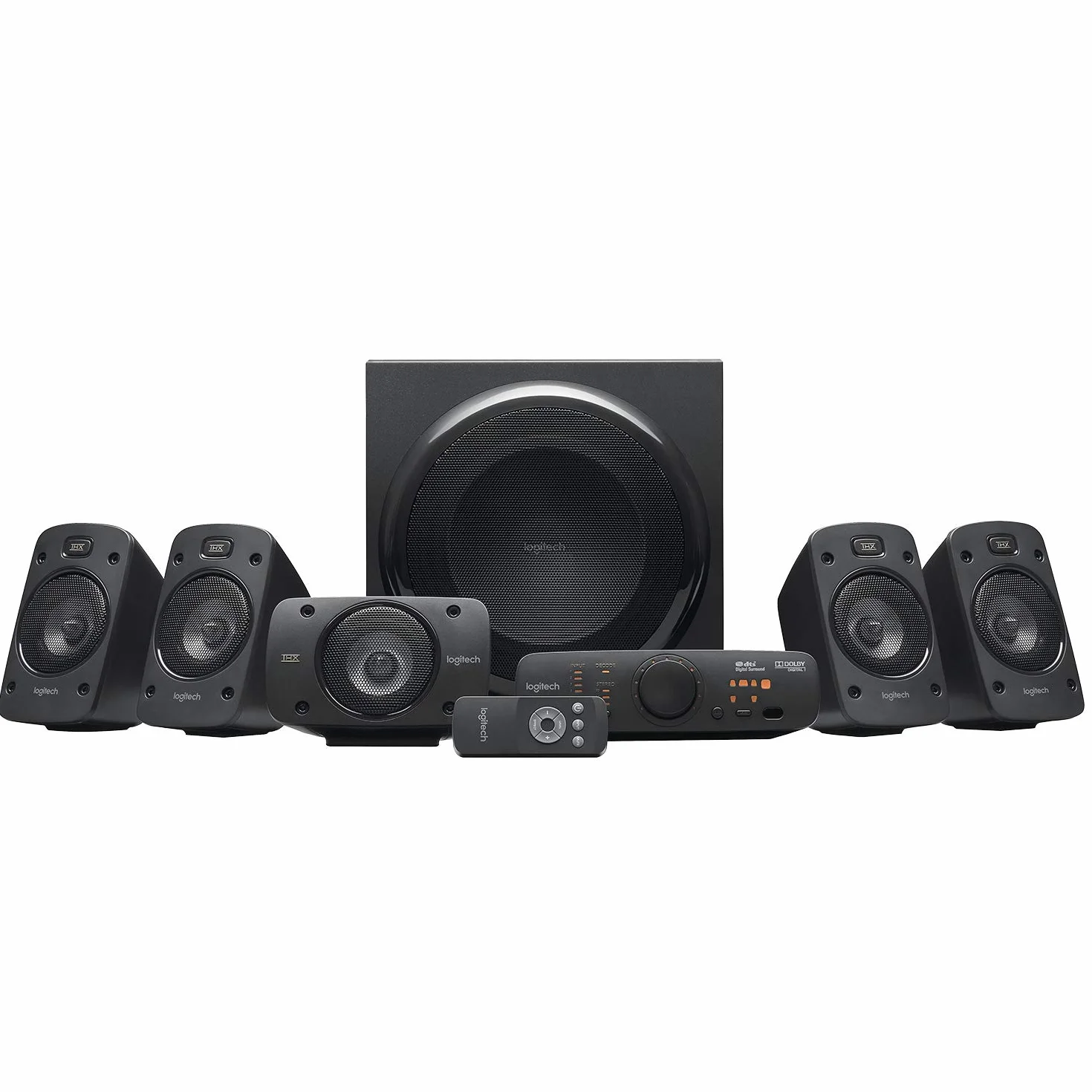 Logitech Z906 5.1 Sound System, 1000 Watt Surround Sound, THX, Lautsprecher, EU Stecker, Schwarz