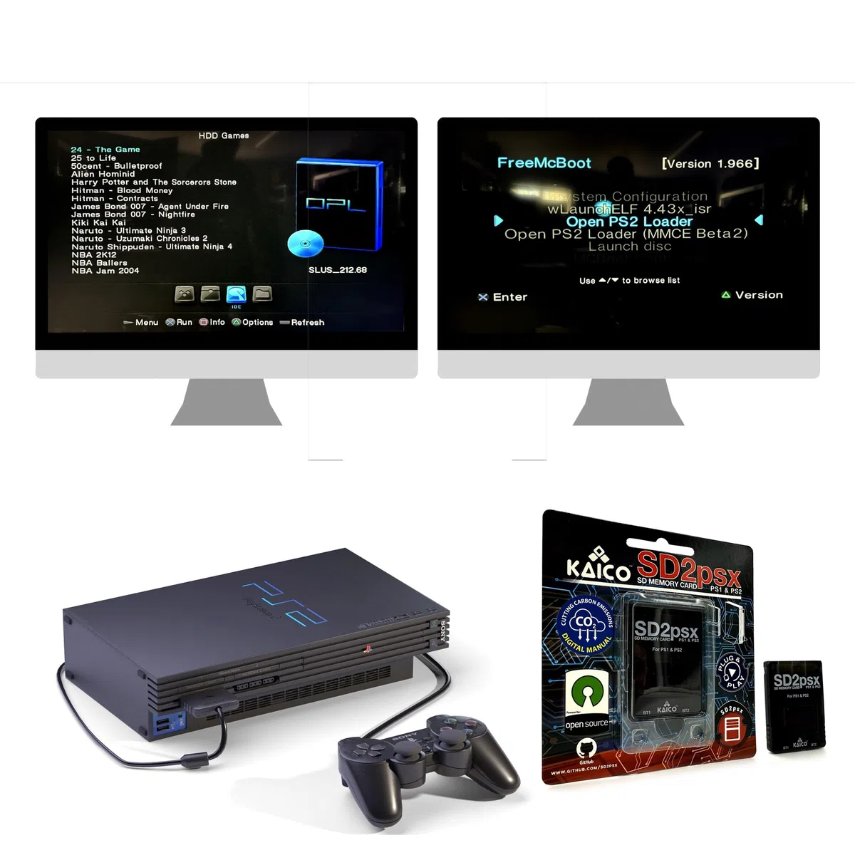 Kaico PSX Mem Card Gen 2 kompatibel mit PS1 & 2 8 GB MicroSD High-Speed-Speicherkarte