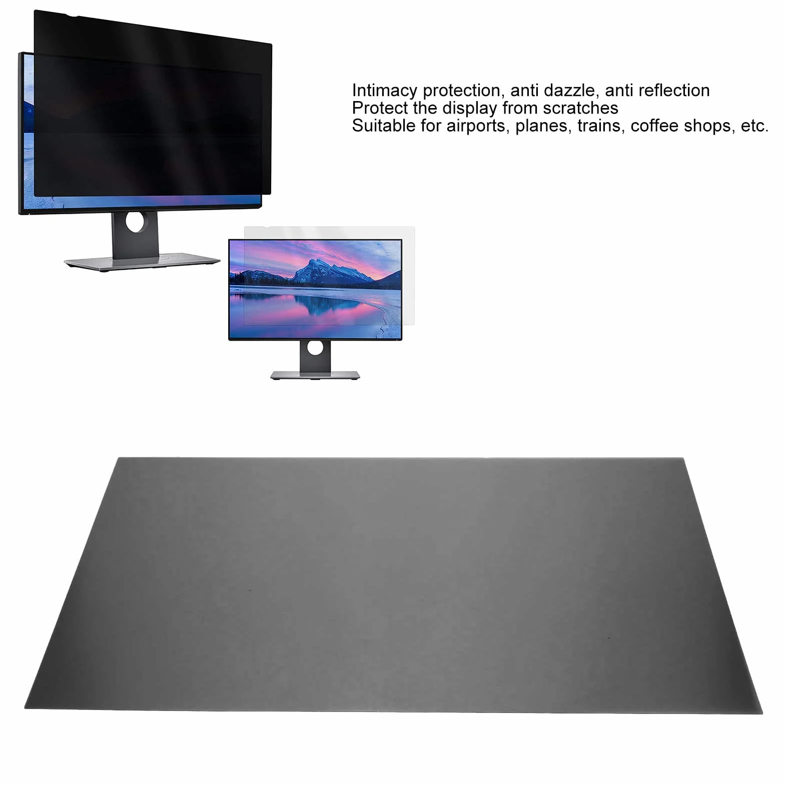 LenTLy Blickschutz-Bildschirm, 24 Zoll für , Blickschutzfilter für Computerbildschirm, für Breitbildschirm 16:9, Desktop-, Bildschirmschutz