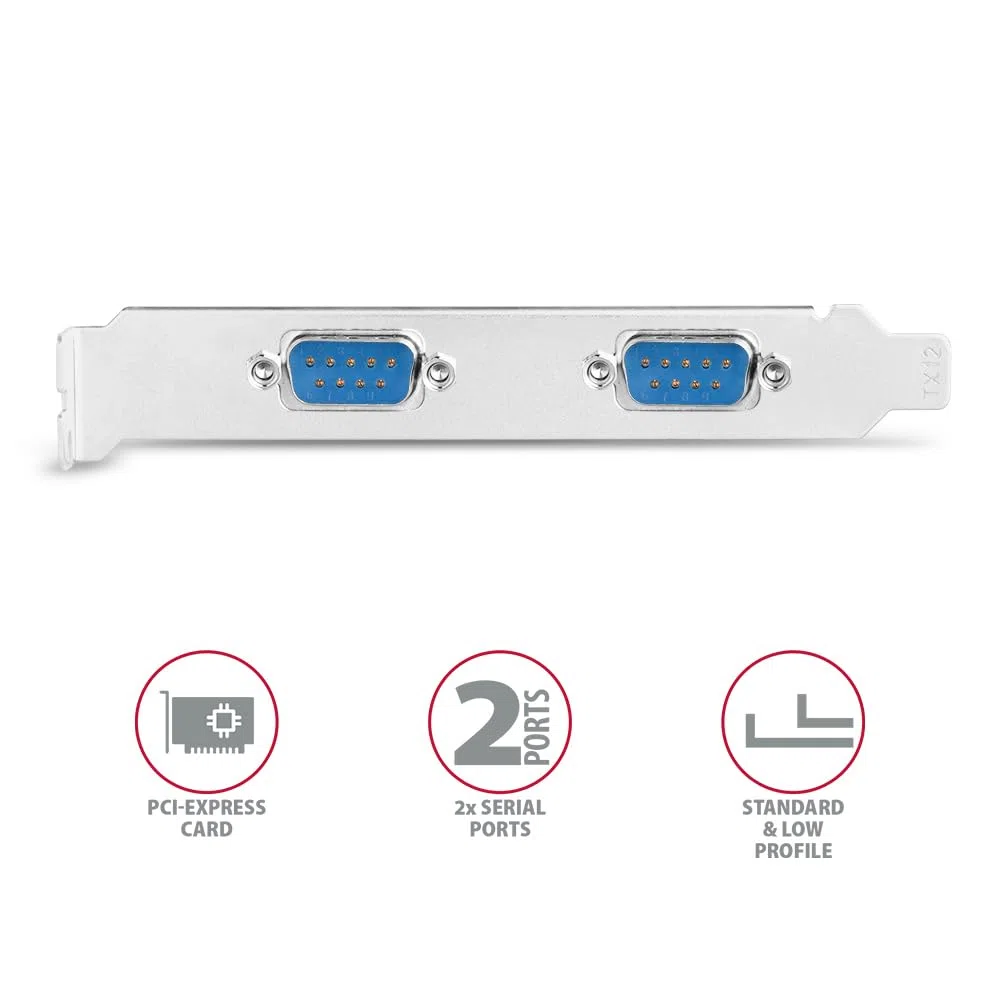 ASIX AX99100 PCIe Adapter 2X Serial Ports PCEA-PSN