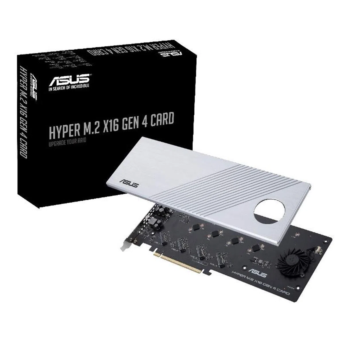 ASUS Hyper M.2 X16 PCIe 4.0 X4 Erweiterungskarte 4 NVMe M.2 2242/2260/2280/22110 256 Gbit/s AMD Ryzen sTRX40 AM4 Intel VROC