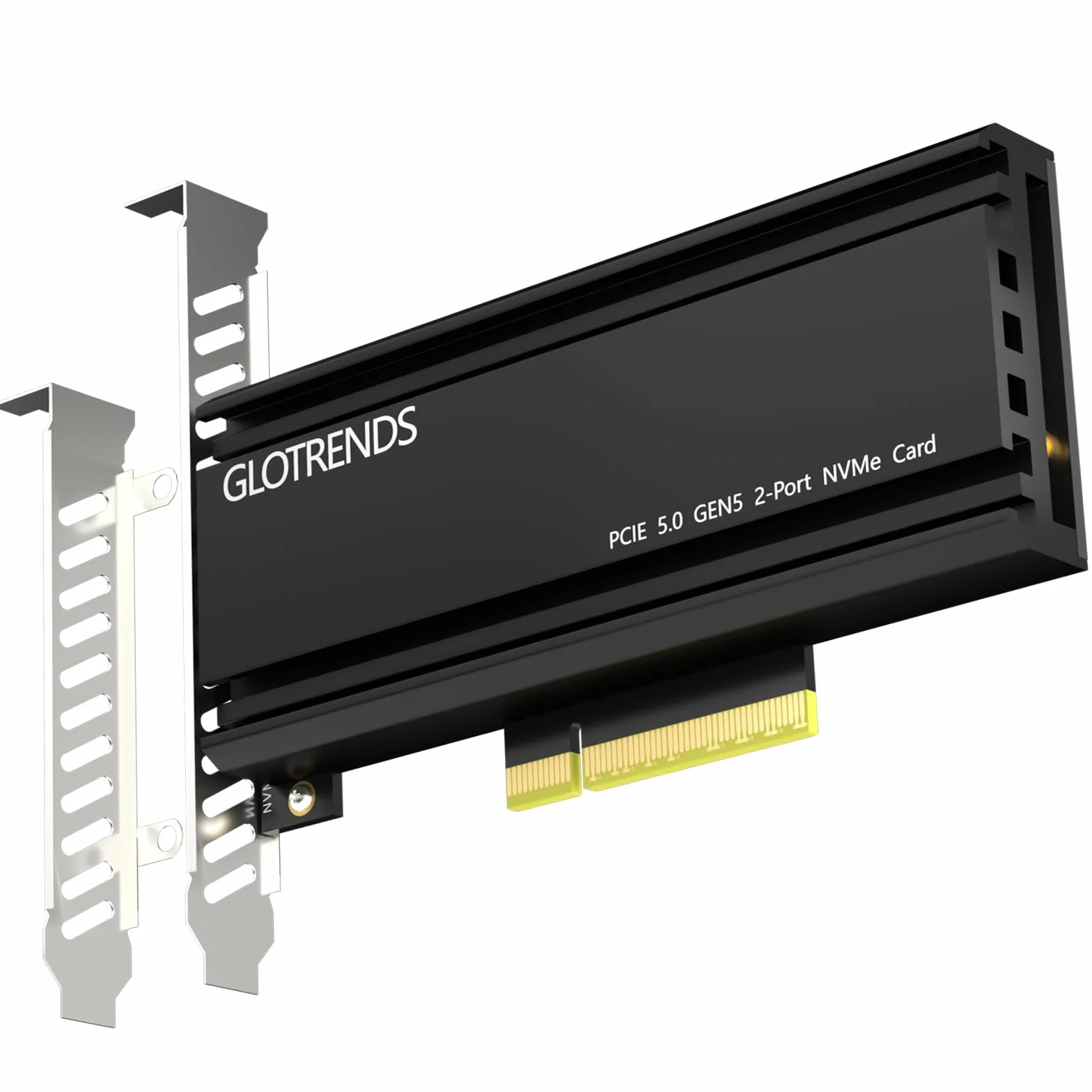 GLOTRENDS PA52L Dual M.2 NVMe auf PCIe 5.0 X8 Adapter ohne PCIe-Verzweigung