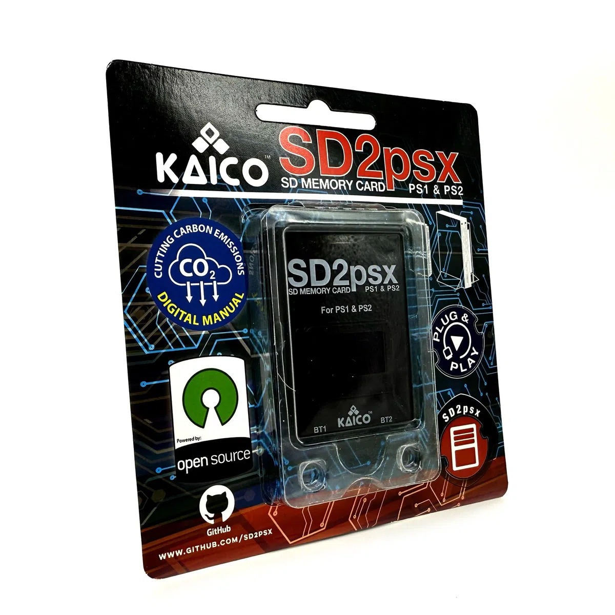 Kaico PSX Mem Card Gen 2 kompatibel mit PS1 & 2 8 GB MicroSD High-Speed-Speicherkarte