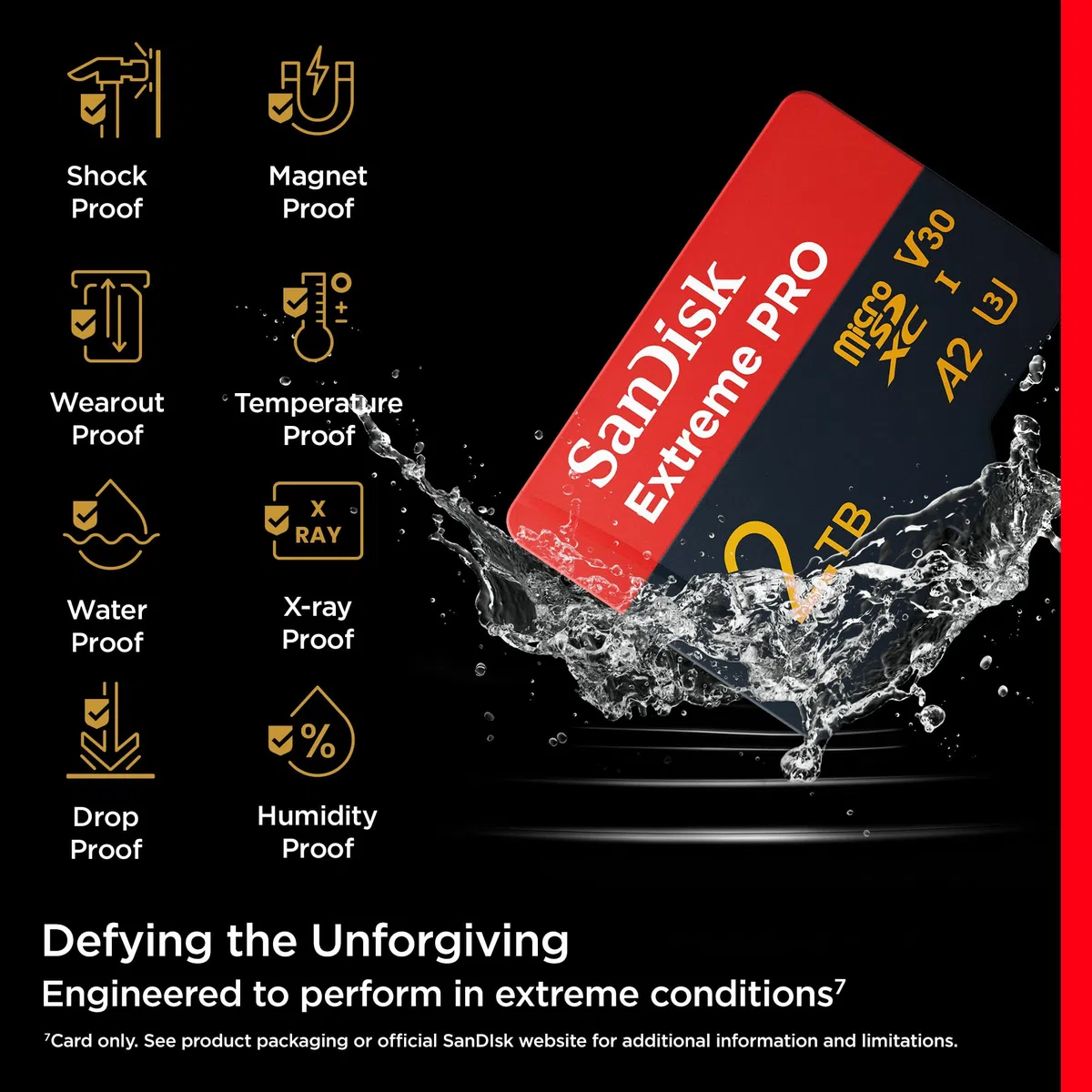 SanDisk Extreme PRO microSDXC UHS-I Speicherkarte 2TB + SD Adapter, Übertragung bis zu 250 MB/s, A2, V30, 4K UHD
