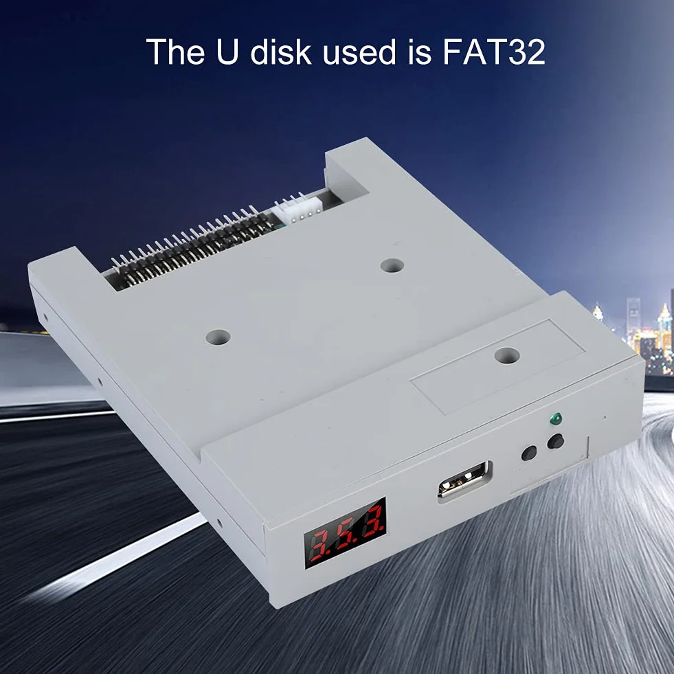 KIMISS Gotek SFR1M44-U100 3,5-Zoll 1,44 MB USB SSD Diskettenlaufwerk-Emulator White ABS