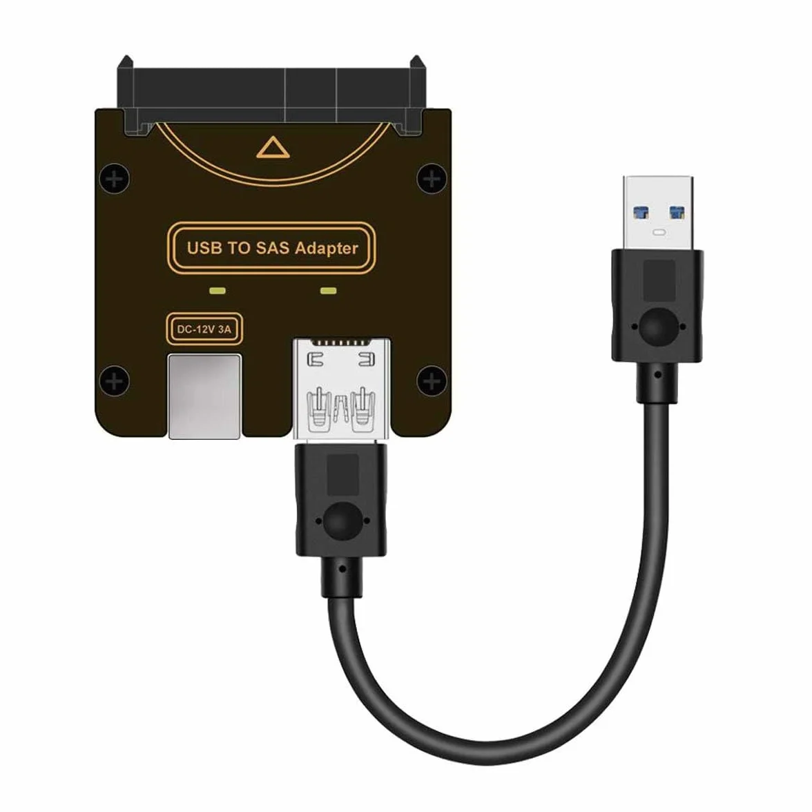 CY SFF-8482 SAS 29Pin auf USB3.0 5Gbps Festplatten-RAID-Adapter mit Chipsatz und Stromanschluss