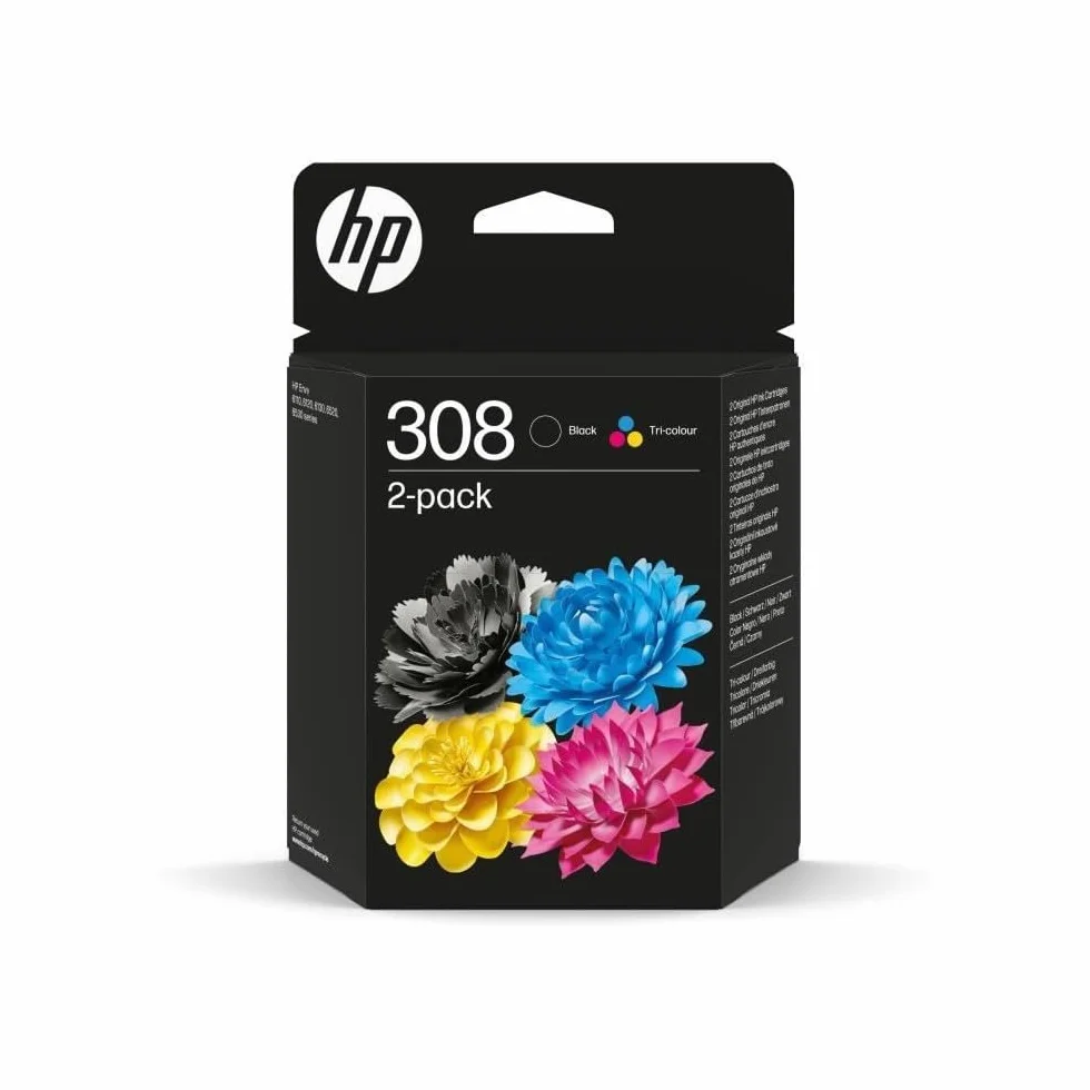 HP 308 Tintenpatronen Schwarz 3 Farben 2 Stück