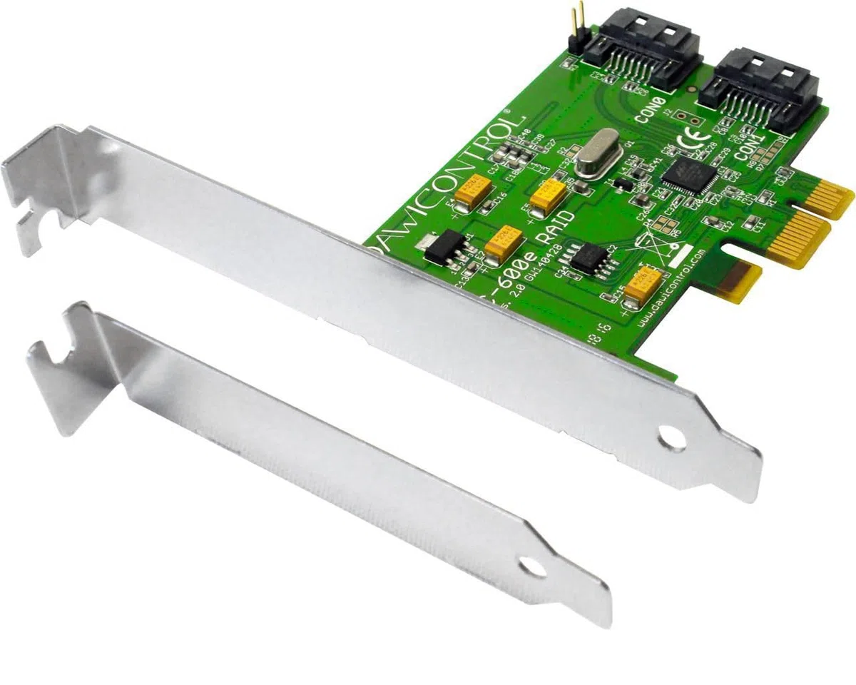 Dawicontrol DC-600e RAID 2-Kanal SATA 6G SATA 3 RAID 0 1 JBOD PCI-Express 2.0 x1 Controller LowProfile