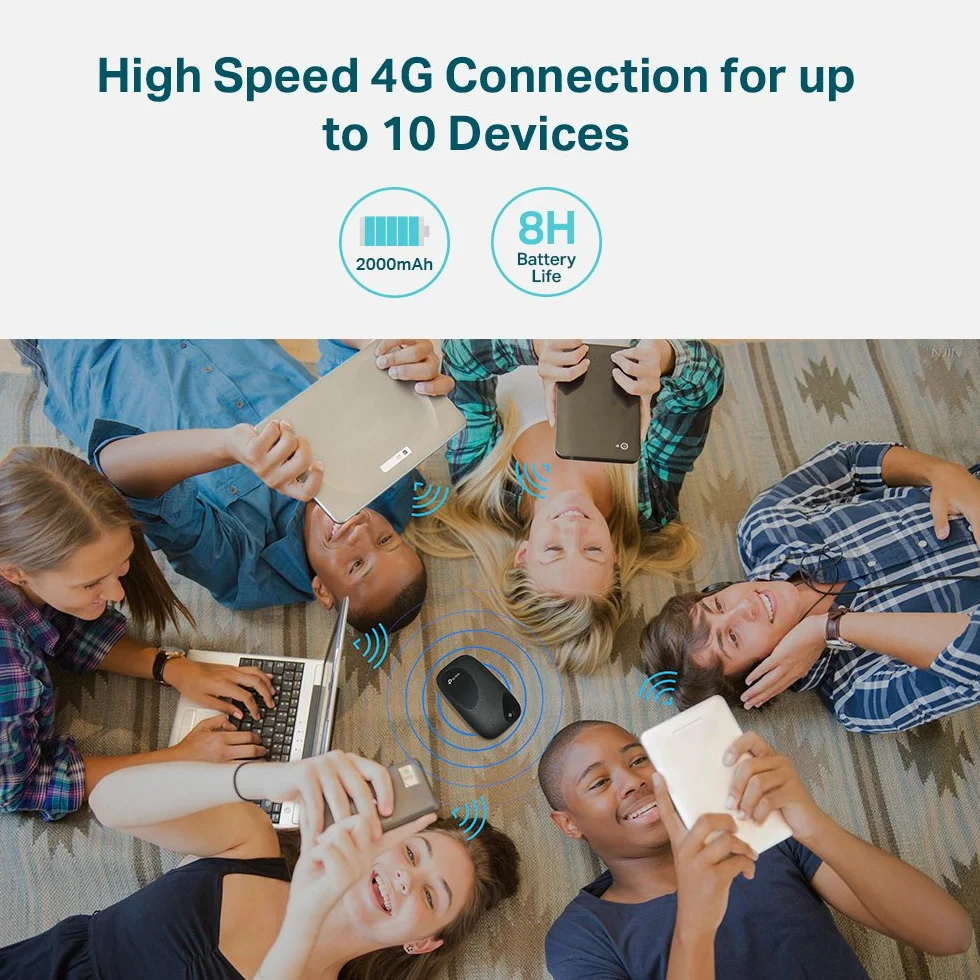 TP-Link M7200 mobiler WLAN Router (4G/LTE bis zu 150Mbit/s Download/ 50Mbit/s Upload, Hotspot, 2000mAh Akku, kompatibel mit Allen europäischen SIM Karten)